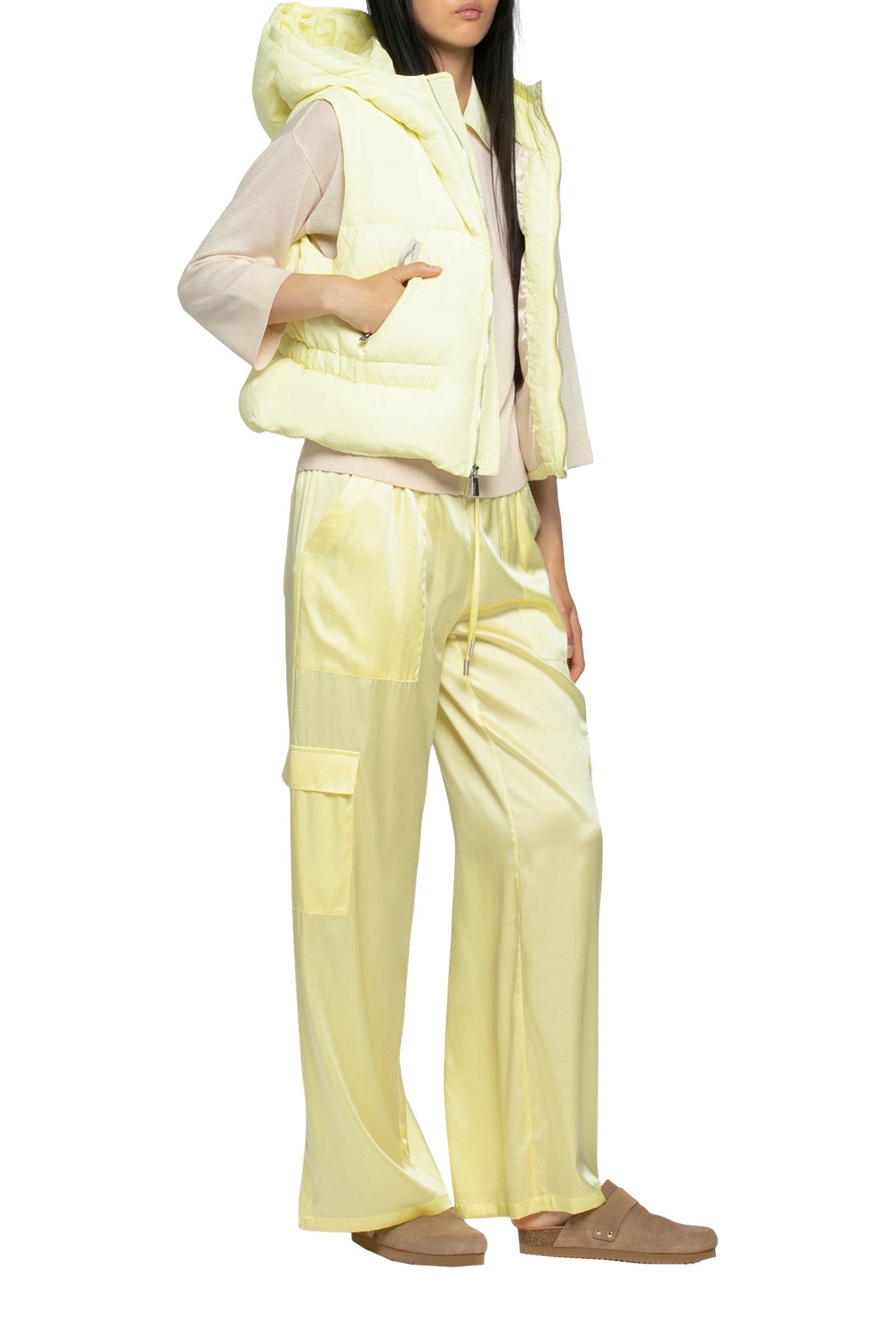 Doudoune Diala courte sans manches - Limonade