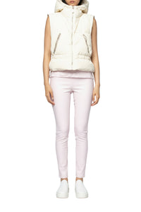 Diala short sleeveless down jacket - Linen