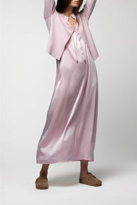 Gimmy cashmere cardigan with lacing - Baby Pink