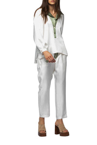 1 QTY RELIQUAT ST 25% QTY VENDU 1/4 BLOUSE EN SOIE BI-COLOR