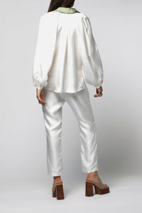 1 QTY RELIQUAT ST 25% QTY VENDU 1/4 BLOUSE EN SOIE BI-COLOR