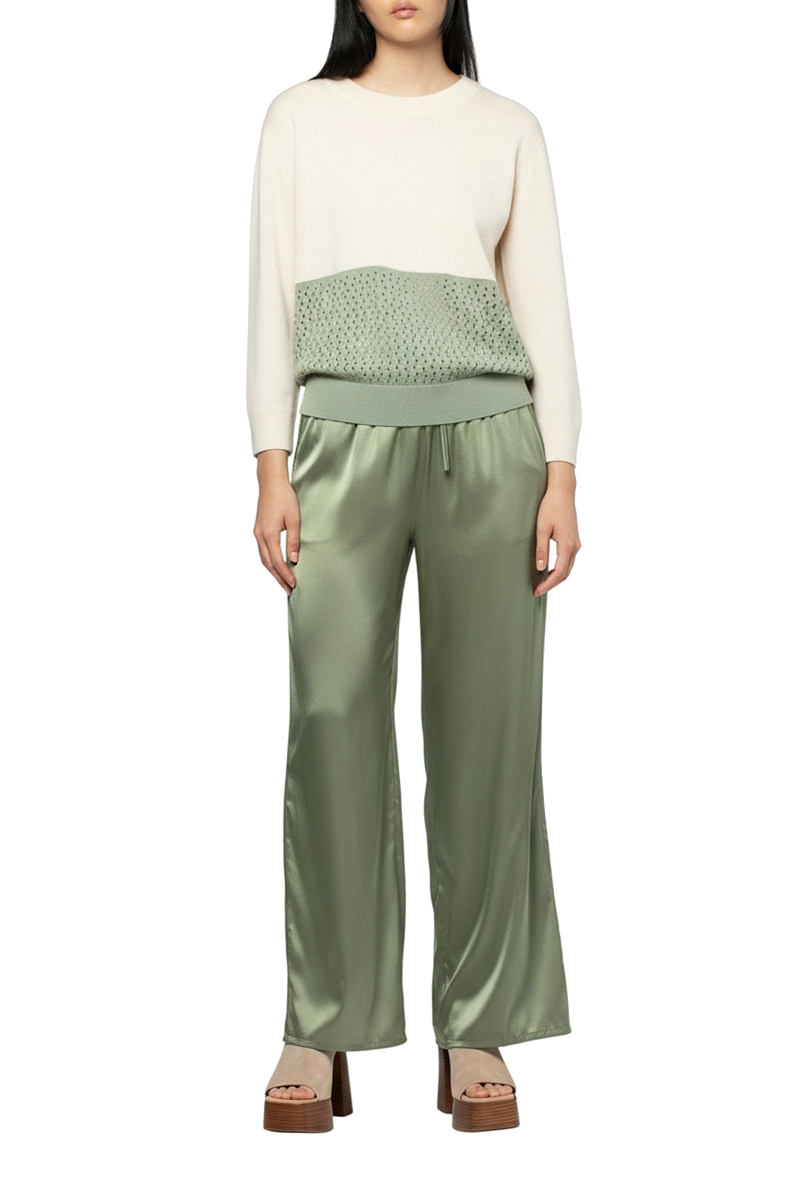 Pacha two-ply wool and cashmere jumper - Almond