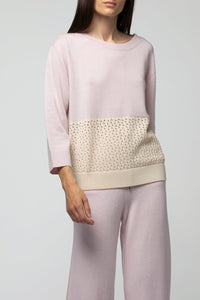 Pacha two-ply wool and cashmere jumper - Baby Pink