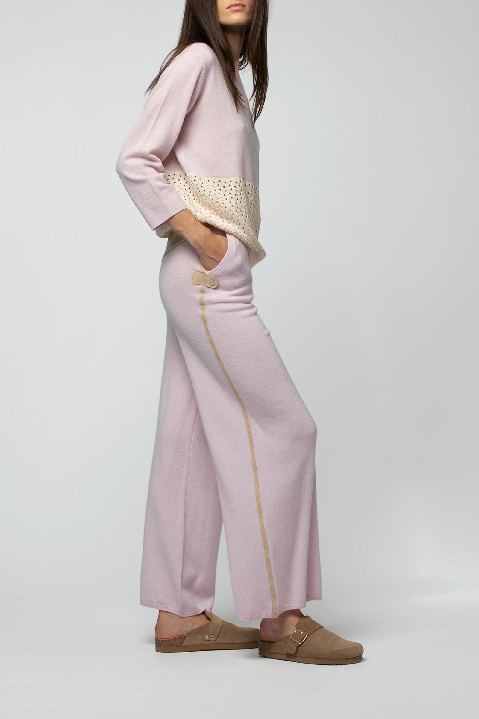 Pacha two-ply wool and cashmere jumper - Baby Pink