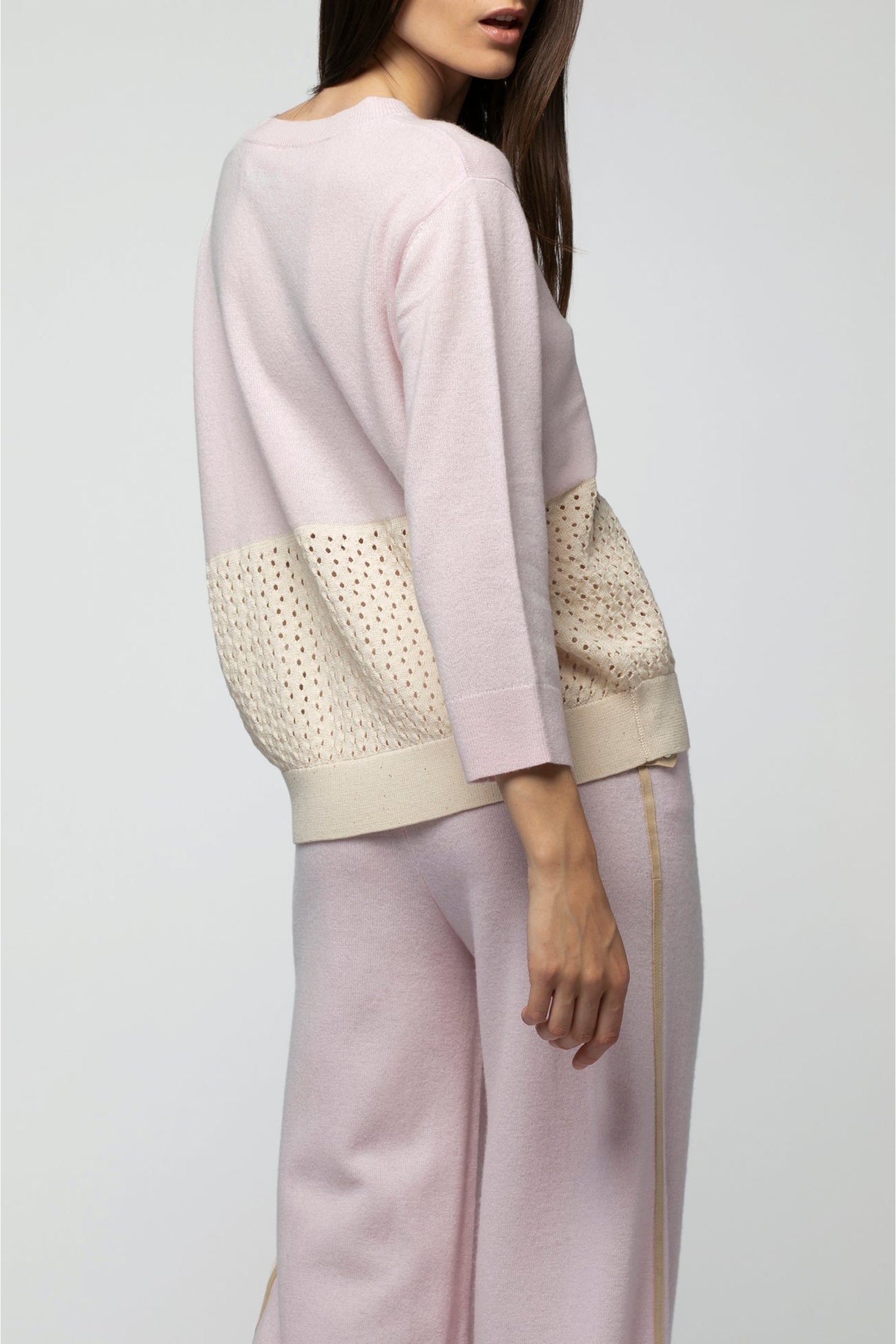 Pacha two-ply wool and cashmere jumper - Baby Pink