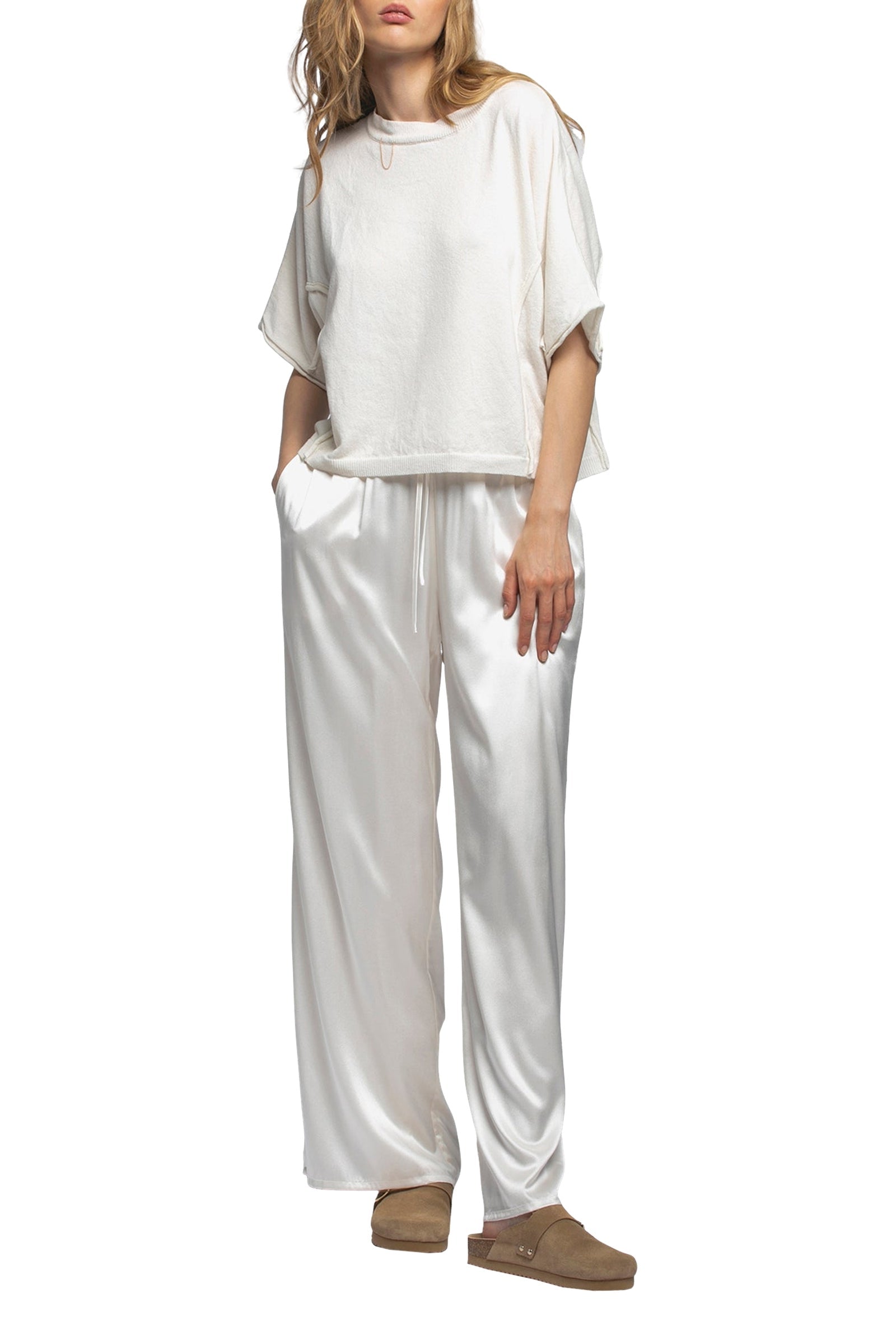 Penda loose cashmere jumper - White