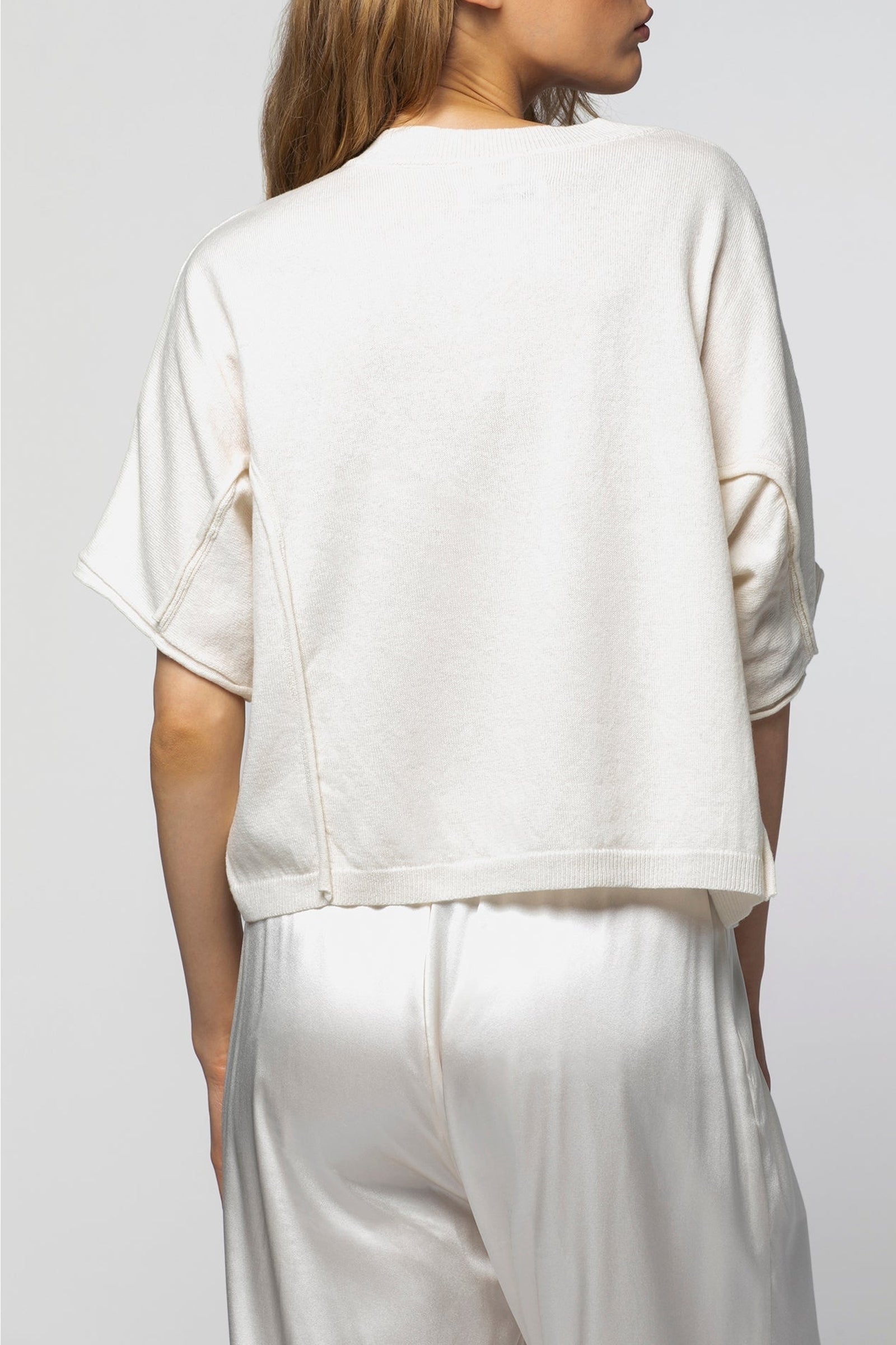 Penda loose cashmere jumper - White
