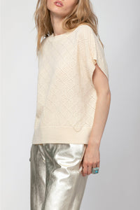 Penelope cashmere sleeveless jumper - Linen