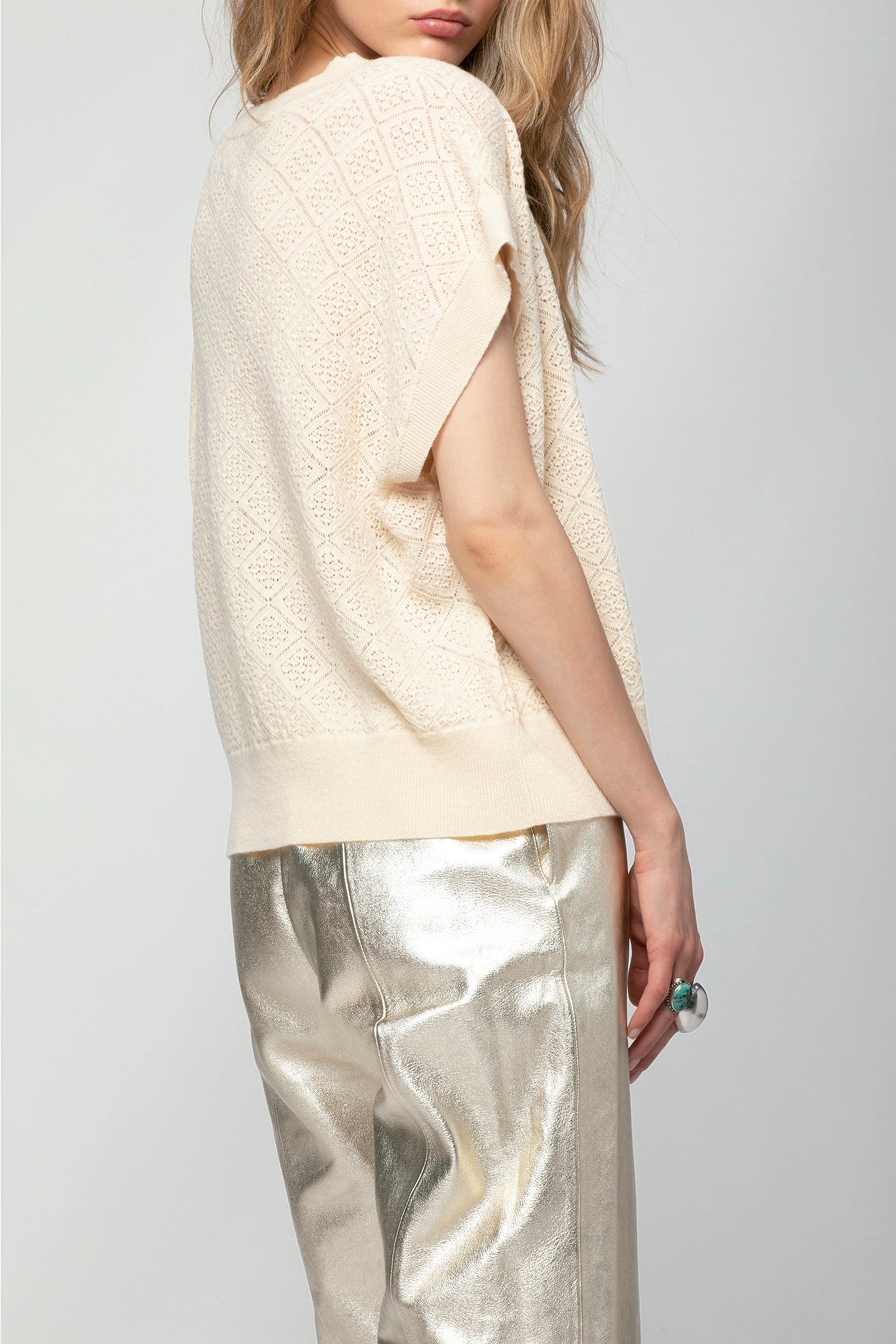 Penelope cashmere sleeveless jumper - Linen