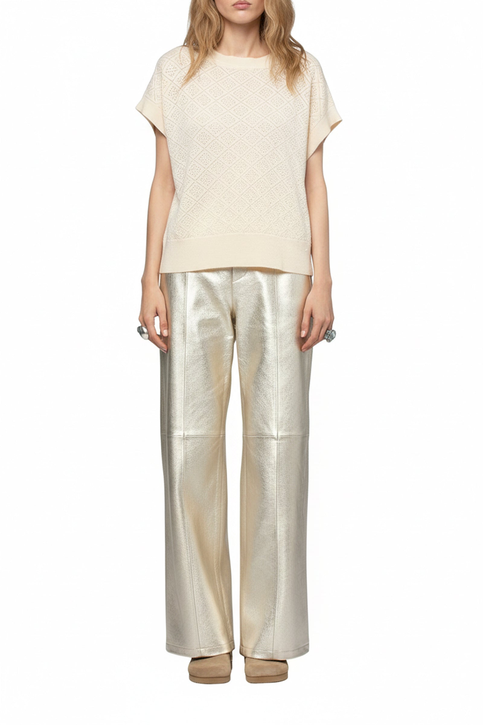 Penelope cashmere sleeveless jumper - Linen