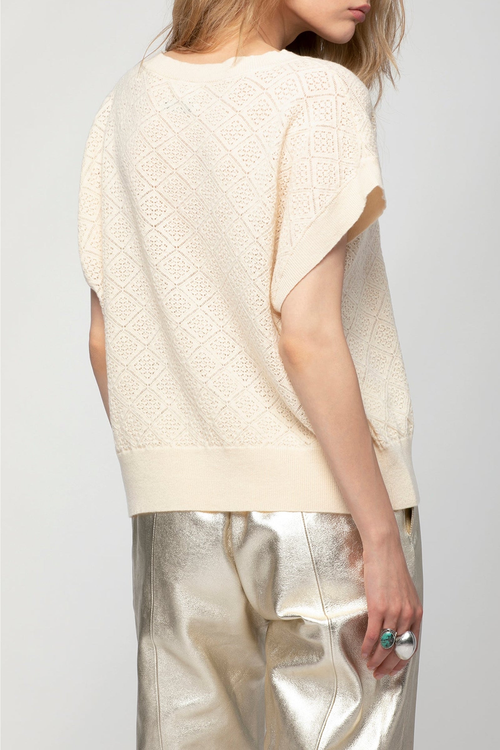 Penelope cashmere sleeveless jumper - Linen