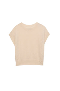 Penelope cashmere sleeveless jumper - Linen