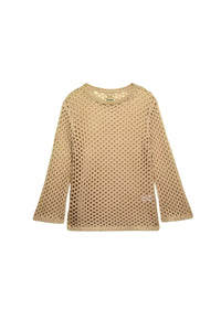 Perine openwork jumper in wool and cashmere - Dune