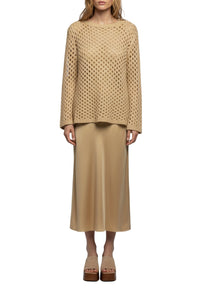 Perine openwork jumper in wool and cashmere - Dune