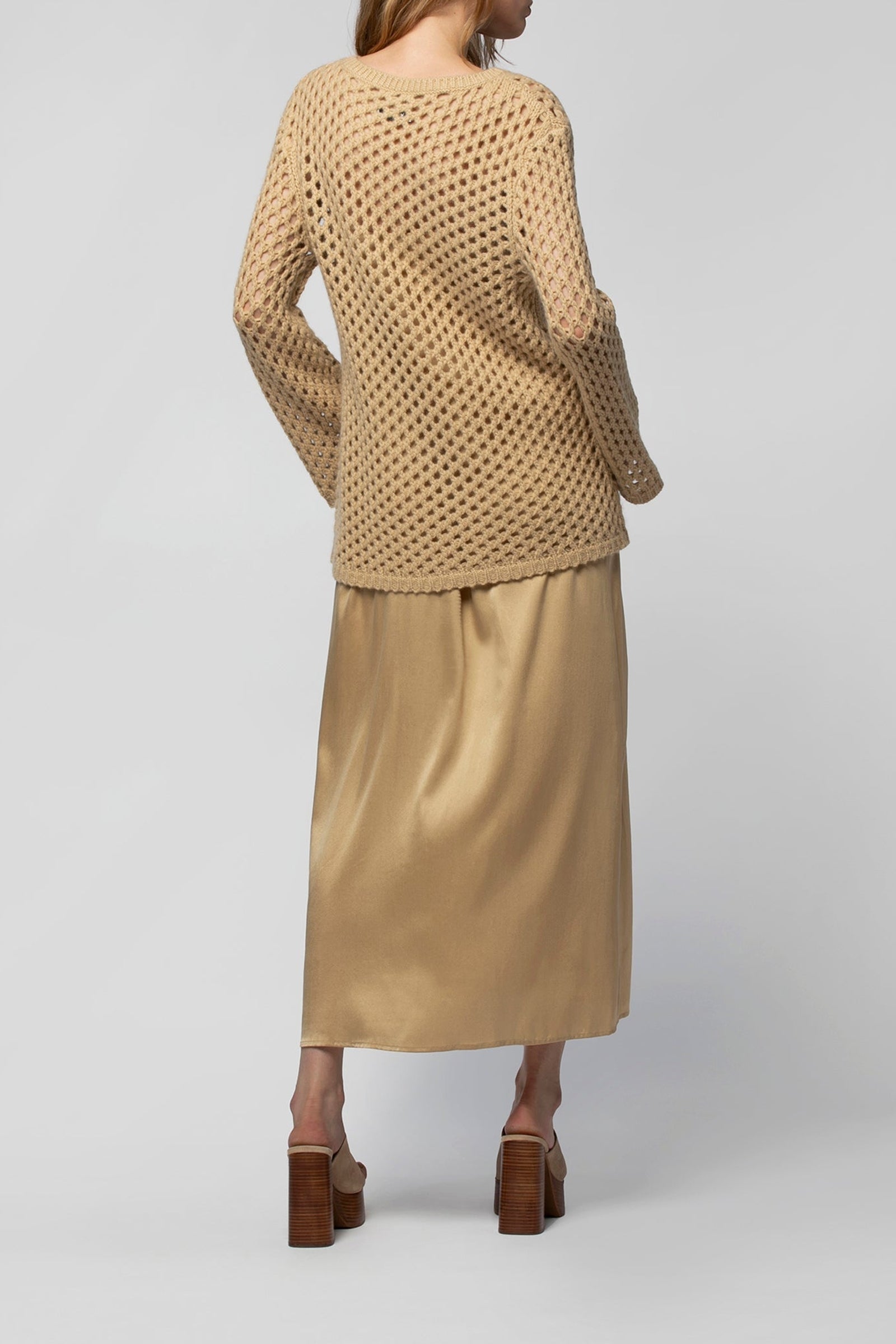 Perine openwork jumper in wool and cashmere - Dune