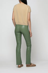 Priska wool and cashmere short-sleeve jumper - Dune