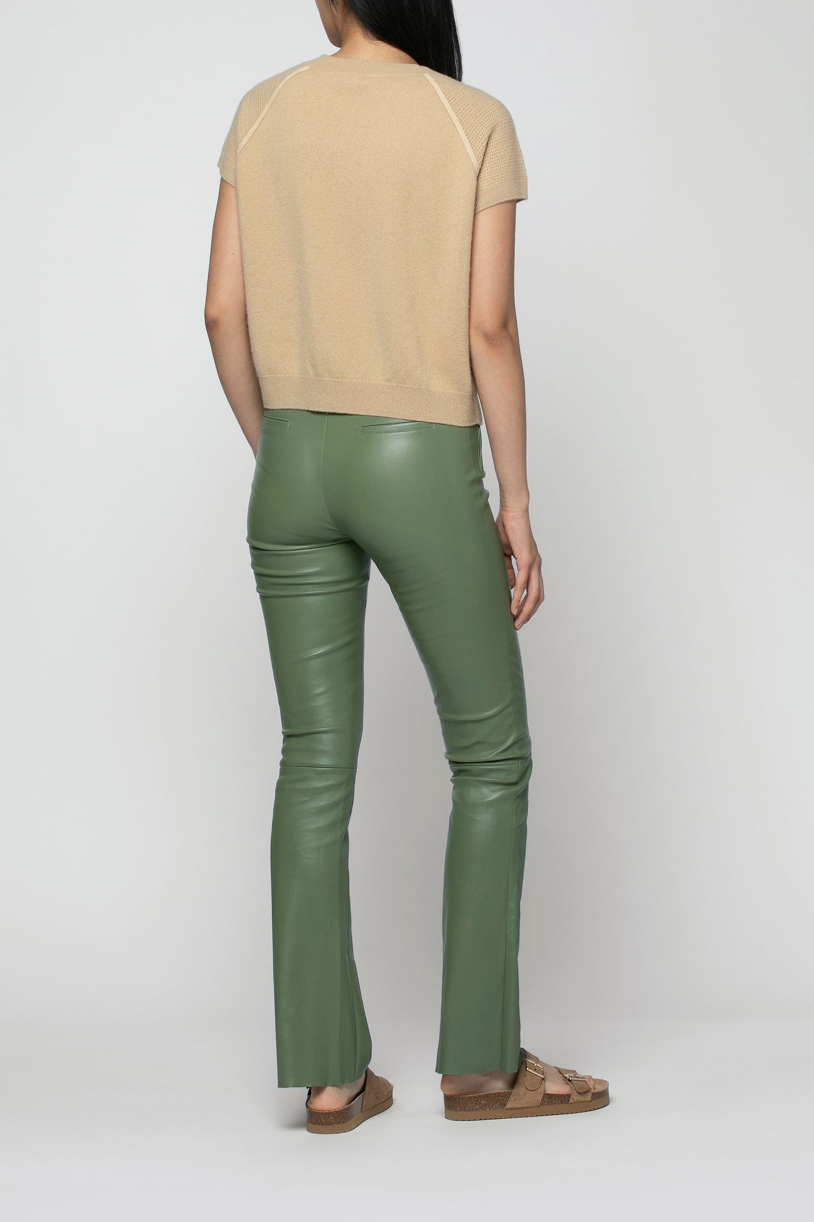 Priska wool and cashmere short-sleeve jumper - Dune