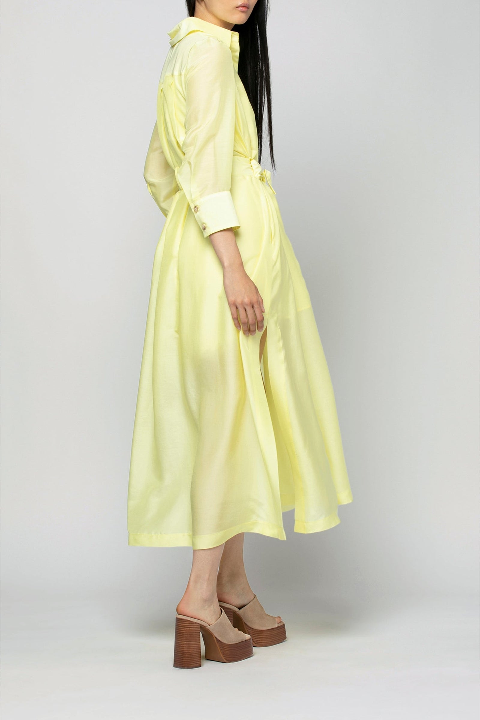 Robe Raeva longue ceinturée - Limonade
