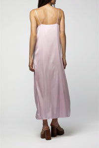 Long silk Ranga dress - Baby Pink