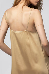 Long silk Ranga dress - Dune