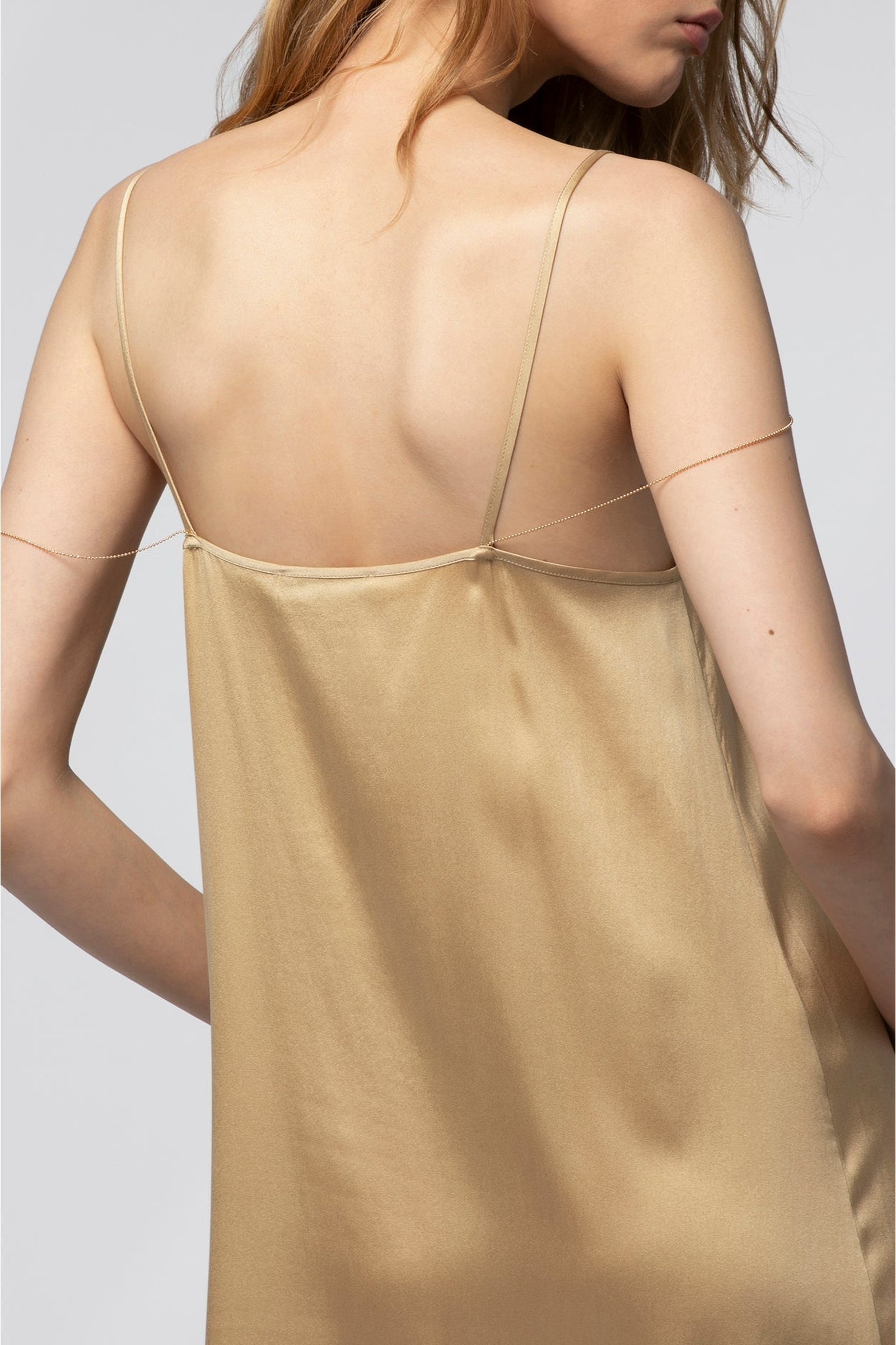 Long silk Ranga dress - Dune