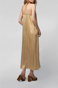 Long silk Ranga dress - Dune