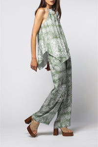 Tahani chain neckline top - Amande White