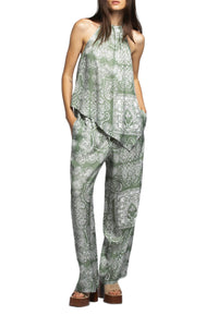 Tahani chain neckline top - Amande White