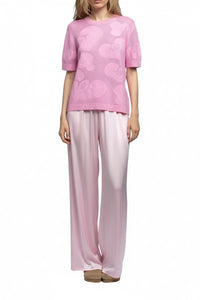 Tama embroidered wool hearts top - Pink