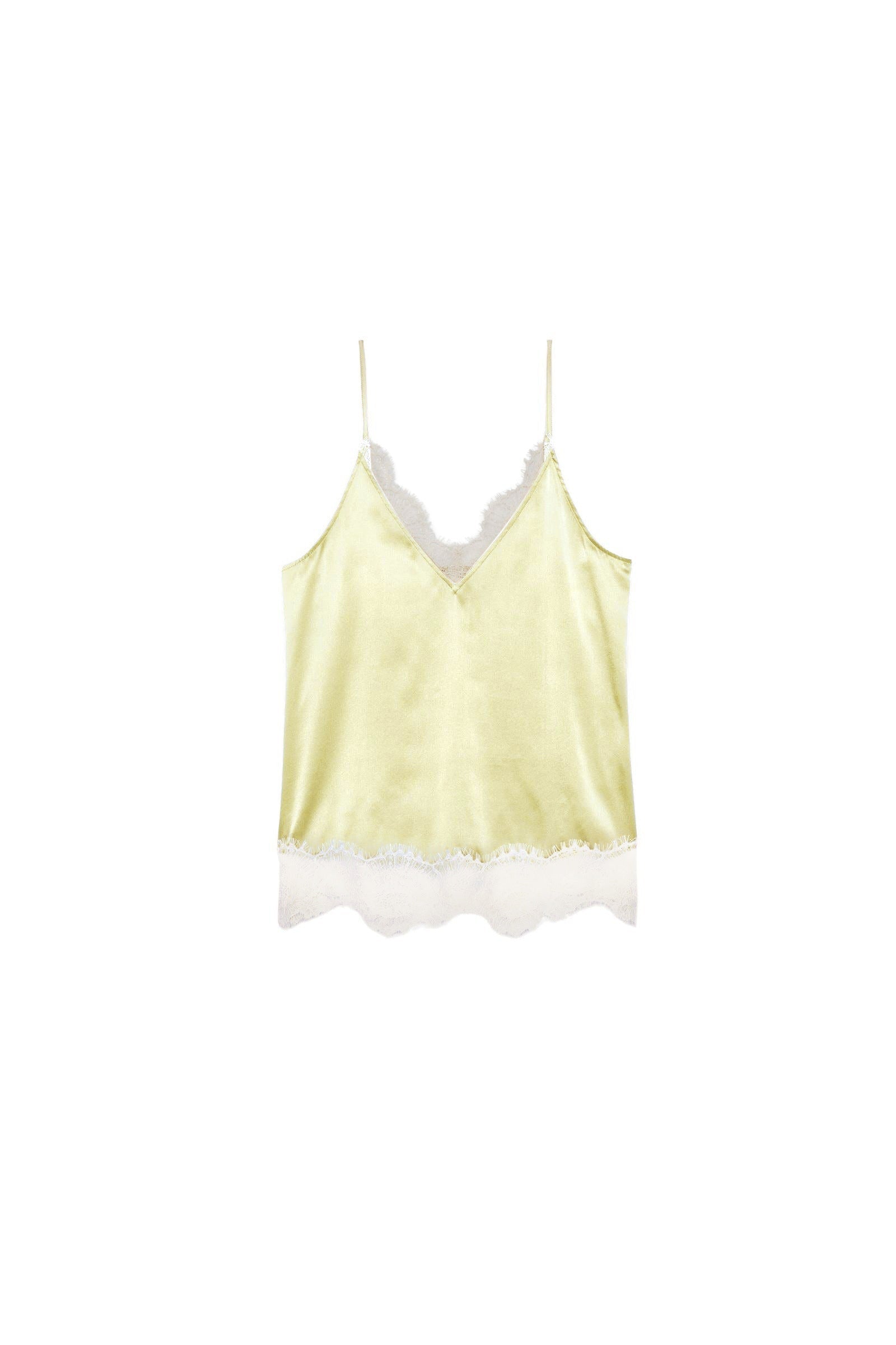 Tia silk and lace camisole - Lemonade