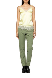 Tia silk and lace camisole - Lemonade