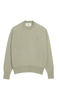 Pull Ami de Cœur à col rond avec broderie en laine - Heather Sage