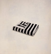 Serviette de bain rayée - Chalk & Black