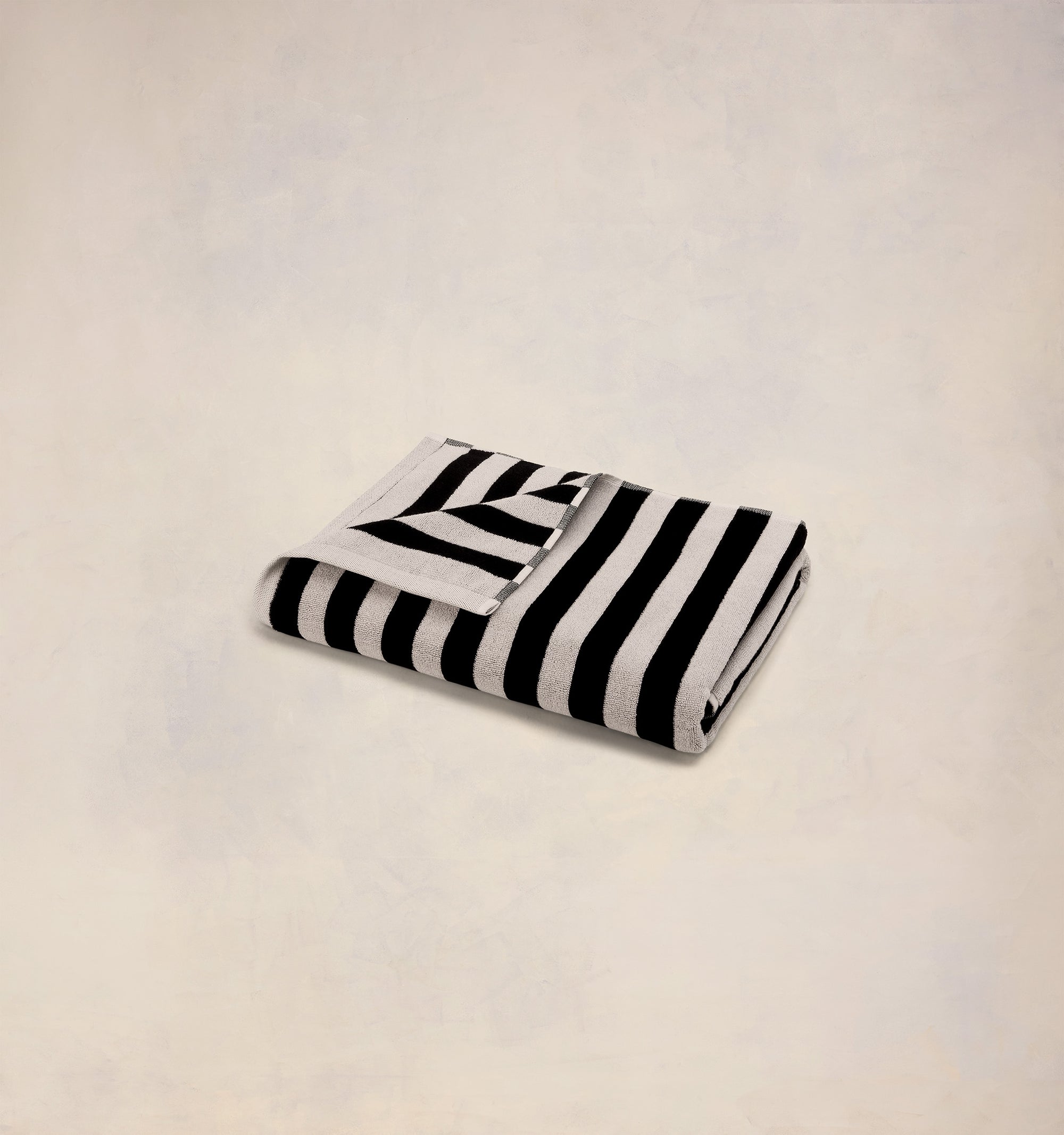 Serviette de bain rayée - Chalk & Black