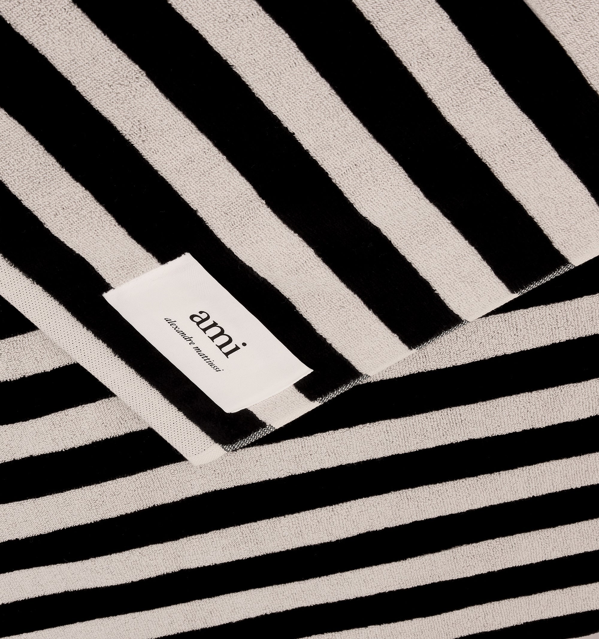 Serviette de bain rayée - Chalk & Black