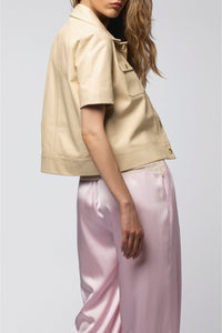 1 QTY RELIQUAT ST 50% QTY VENDU 1/2 VESTE EN CUIR MANCHES COURTES