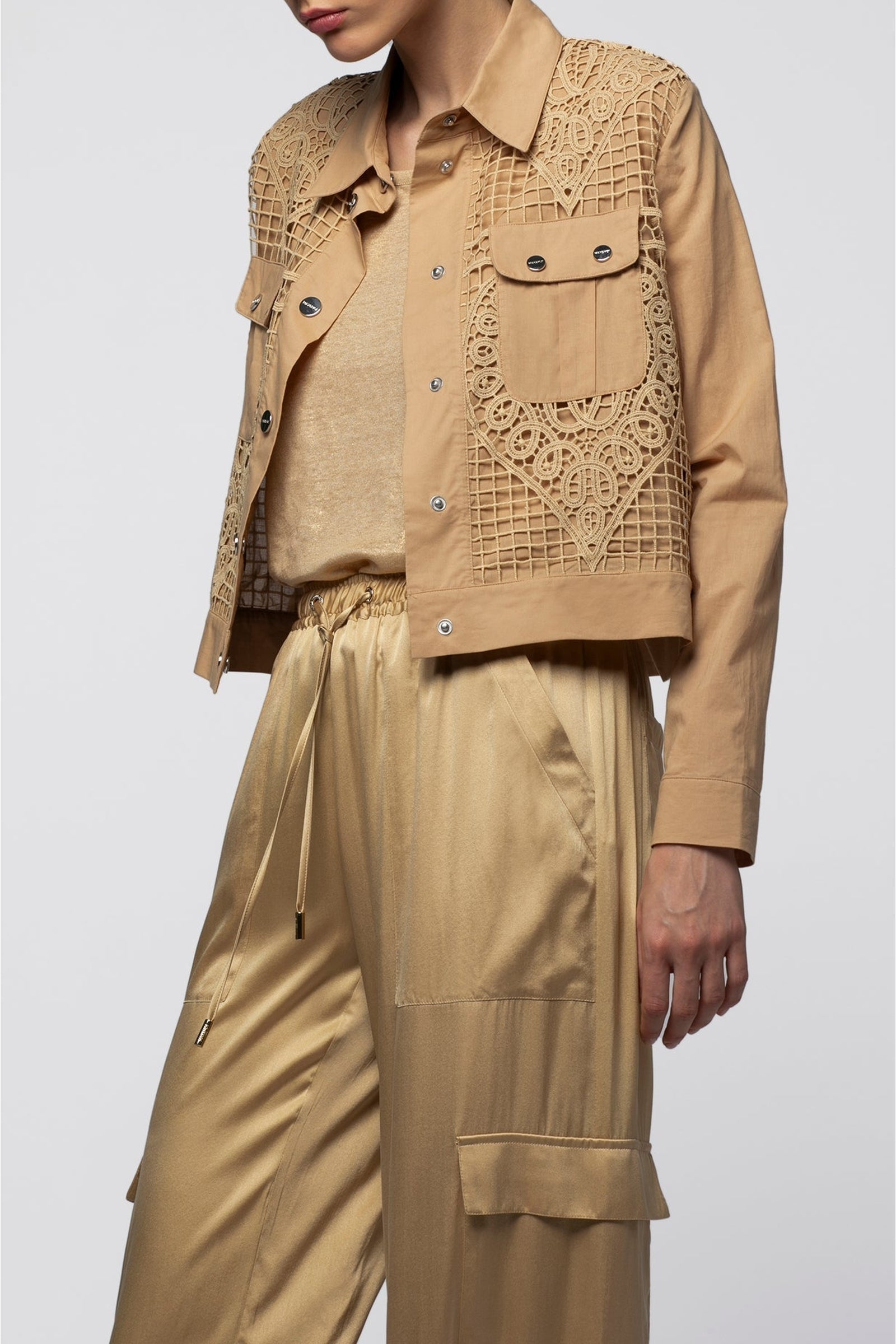 Virna short jacket, broderie anglaise - Dune