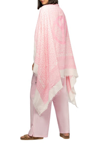 Alexandra XXL scarf with "Peace & Love" motif - Bonbon