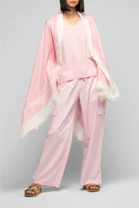 Alexandra XXL scarf with "Peace & Love" motif - Bonbon