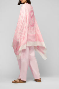 Alexandra XXL scarf with "Peace & Love" motif - Bonbon