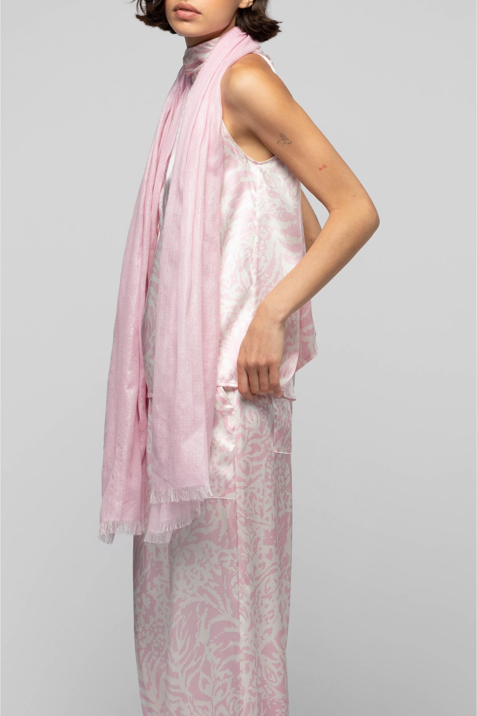 Aleyde scarf with lurex thread - Dragée