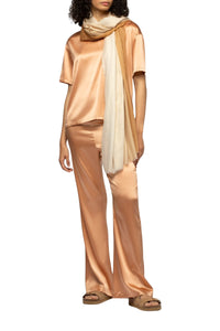 Foulard Amandine tie-and-dye avec fils lurex - Camel