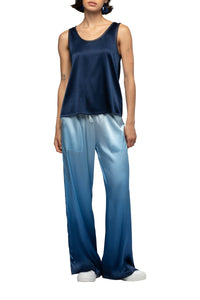 Pantalon Baimy ample et fluide en soie tie and dye - Tie & Dye Bleu