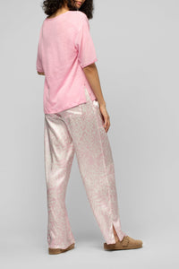 Baimy loose-fit silk leopard print trousers - Printleo