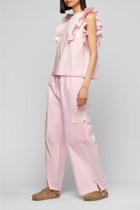 Pantalon Baniela cargo taille haute - Dragée