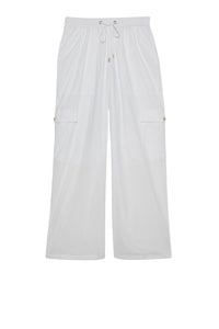 Pantalon Baniela cargo taille haute - White