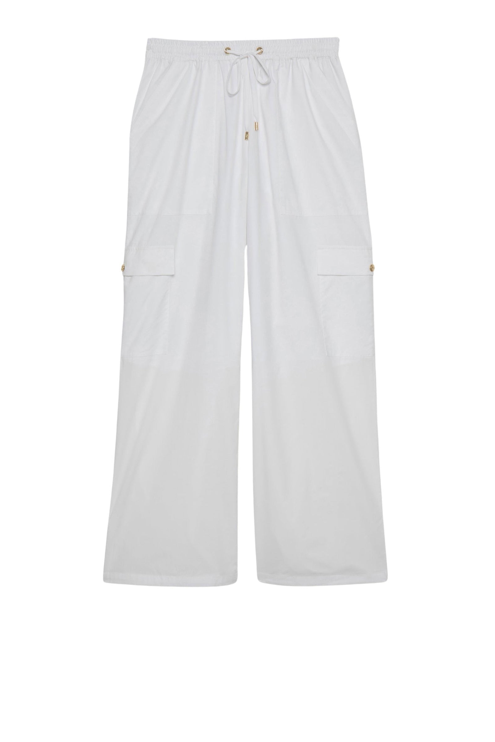 Pantalon Baniela cargo taille haute - White