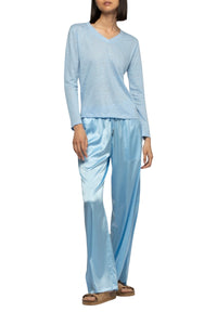 Pantalon Bazra cargo ample en soie - Ciel