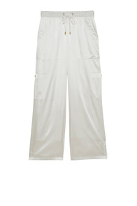 Bazra silk cargo trousers - White