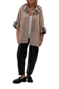 1 QTY NEW GILET FOURRURE REX CHINCHILLA